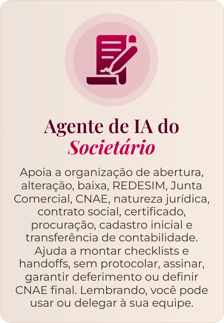 Agente de IA do Societário