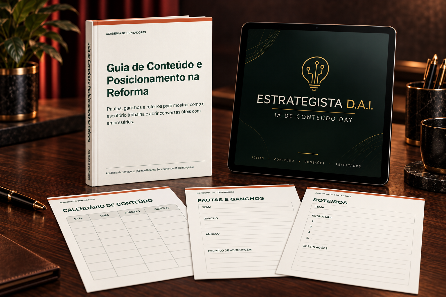 Materiais de Conteúdo e posicionamento